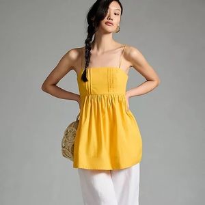 Maeve Babydoll Top Anthropologie Size XS(4) Color Mango